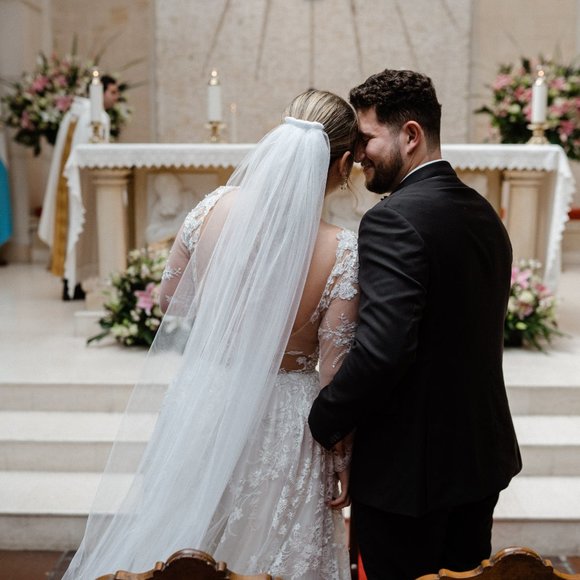 Long Sleeve Lace Wedding Dress - Picture 7 of 8